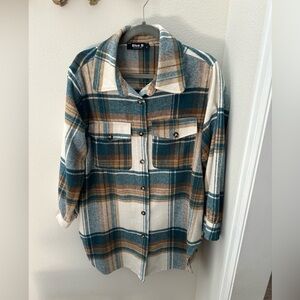 Blue B Collection Shacket Small